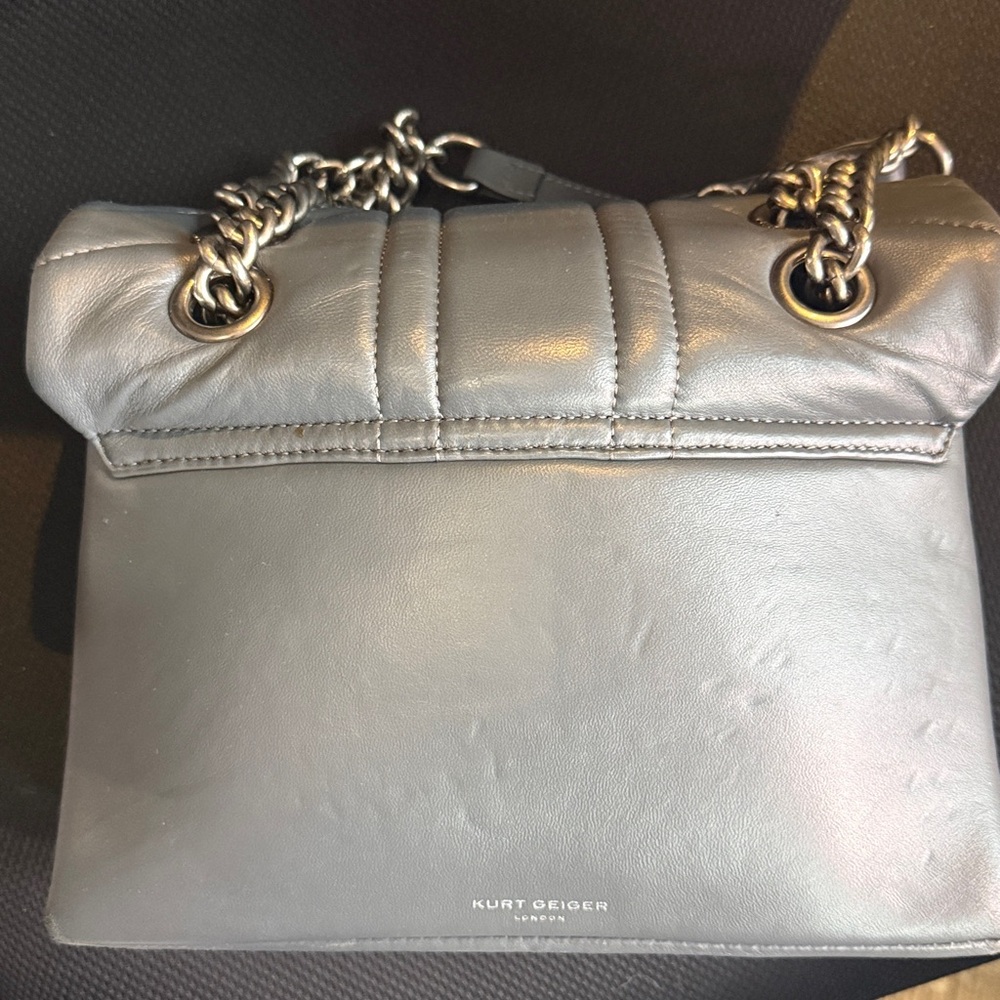 Kurt Geiger - The Kensington Dark Gray Quilted Shoulder Bag - Picture 10 of 10